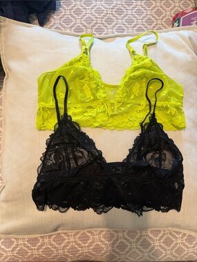 TWO Aerie Lace Bralettes